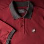 Polo pour homme avec col à bordure contrastée - rouge