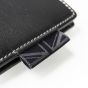 Portefeuille en cuir à motif Growler - noir