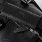 Bolsa de viaje de cuero con logotipo Jaguar - negro