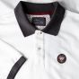 Polo da uomo con colletto a contrasto - bianca