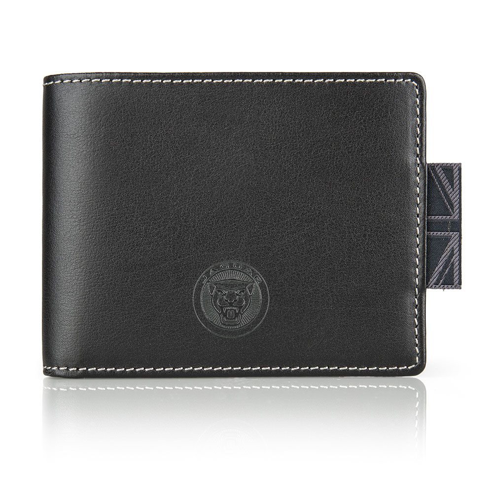Lederbrieftasche mit Growler Muster - schwarz