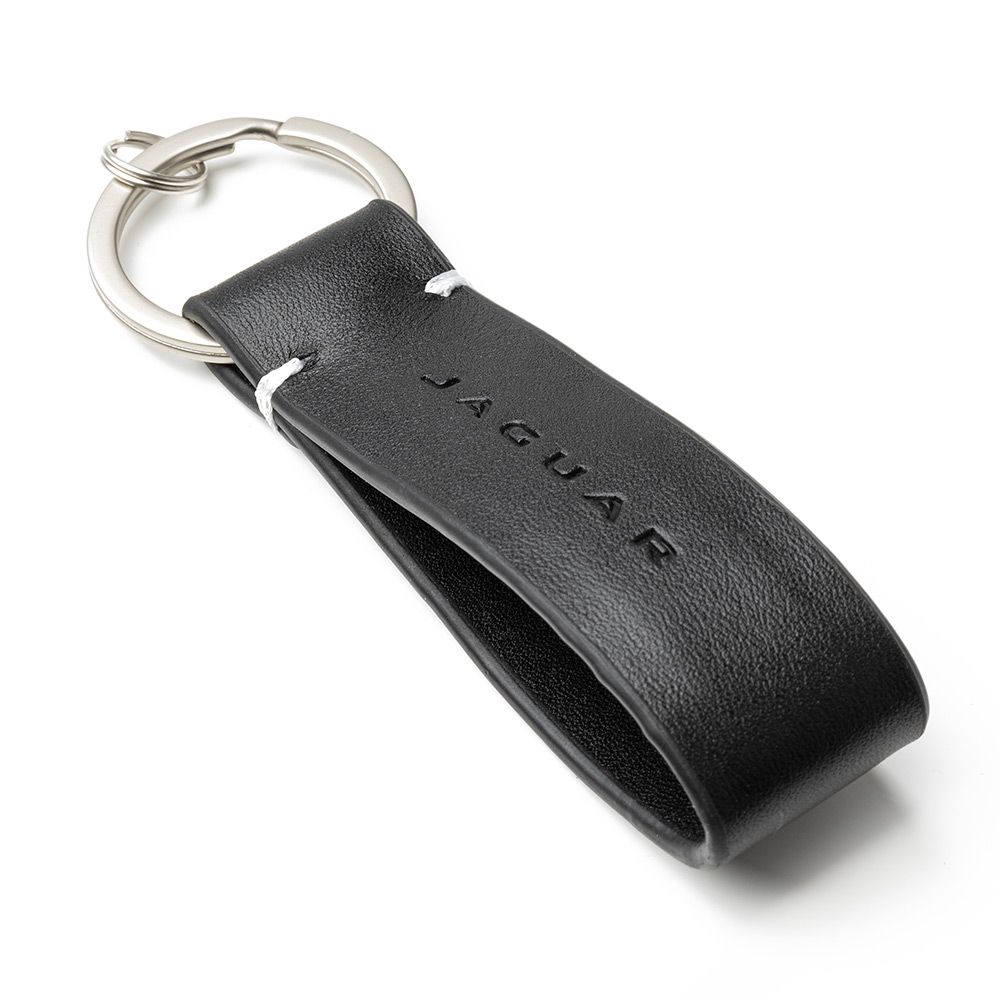 Porte-clés à boucle en cuir - Noir