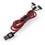 Geflochtenes 3-in-1 Kabel aus Nylon - rot