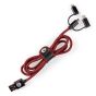 Geflochtenes 3-in-1 Kabel aus Nylon - rot