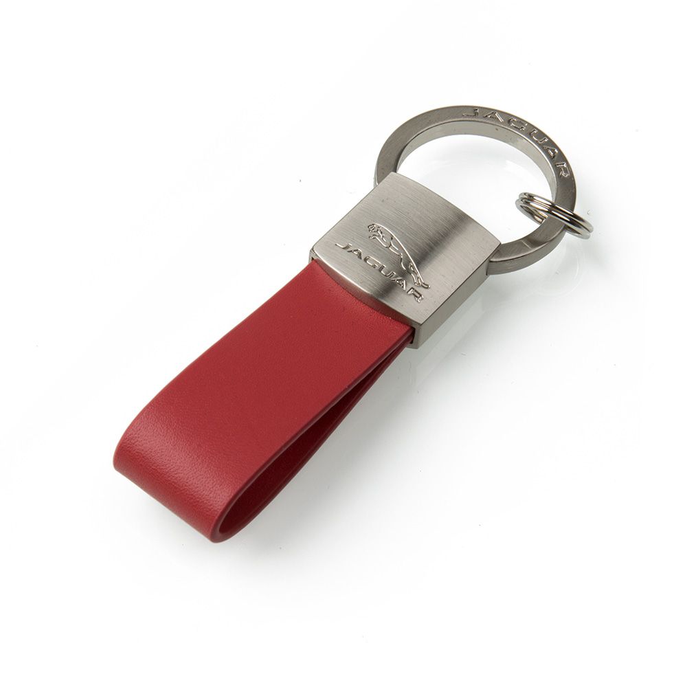 Jaguar | Leather Loop Keyring - Red